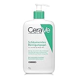 CeraVe Schäumendes Reinigungsgel für Gesicht und Körper, Normale bis fettige Haut, Mit Hyaluron und 3 essenziellen Ceramiden, 1 x 1l