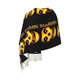 Schals Tücher Halstuch Scarf Rock Punk Band Totenkopf Gesicht Quaste Schal Frauen Winter Warm Schal Wrap Weibliche Heavy Metal Schals 68X196Cm 7