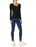 PIECES Damen Pckitte Top Noos B C Langarmshirt, Schwarz (Black Black), M EU