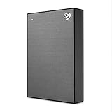 Seagate One Touch 5TB tragbare externe Festplatte, Hardwareverschlüsselung mit Kennwortzugriff, PC, Notebook & Mac, USB 3.0, Space Gray, inkl. 2 Jahre Rescue Service, Modellnr.: STKZ5000404