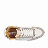 Kappa Damen Geena Low Cut Retrorun | Woman | Size 39 | White/Yellow Sneaker, Weiß Gelb Gold, EU