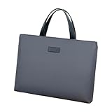 rockible Businesstasche, Notebooktasche, verstellbare Computertasche für Geschäftsreisen, Blau, Pu-Leder