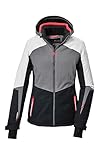 killtec Damen Skijacke/Funktionsjacke mit abzippbarer Kapuze und Schneefang KSW 66 WMN SKI JCKT, graumelange, 40, 41952-000