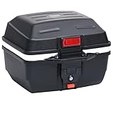 vidaXL Motorradkoffer Wasserfest Top Case Motorrad Roller Rollerkoffer Helmkoffer Topcase Koffer Motorradtasche Schwarz 24L für 1 Helm