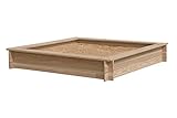 Sandkasten 150x150 cm aus Holz imprägniert von Gartenpirat®