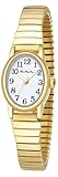 BOSHIYA Gold Uhren für Frauen Easy Read Analog Quarz Frauen Uhr mit Edelstahl Expansion Band Damen Armbanduhren wasserdicht