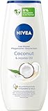 NIVEA Coconut & Jojoba Oil Pflegedusche (250 ml), pH-hautneutrales Duschgel mit natürlichem Jojoba-Öl, feuchtigkeitsspendende Cremedusche mit zartem Kokos-Duft