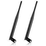 Nelawya WLAN-Antenne 6 dBi SMA-Stecker Dualband 2,4 GHz 5,8 GHz MIMO-Antenne für WLAN-Router, PC-Desktop, USB-Adapter, PCI-E-Karten, Sicherheits-IP-Kamera, FPV-Kameramonitor, Wireless Range Extender