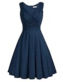 GRACE KARIN 1950er Kleid Damen cocktailkleid ärmellos a Linie Kleid Vintage Kleid elegant Kleider CL645-9 L