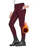 FitsT4 Sports reitleggings Kinder mädchen Winter Winterreithose vollbesatzhose Thermo Reithose mit Handytasche und Taschen