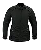 Texpeed Motorradjacke damen mit protektoren - Motorrad Motorroller Biker Wasserdicht Jacke Mit Rüstung (EN 1621-1) Schwarz - 5XL