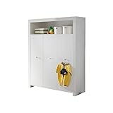 trendteam smart living - Kleiderschrank Schrank - Babyzimmer - Olivia - Aufbaumaß (BxHxT) 130 x 186 x 54 cm - Farbe Weiß - 155361301