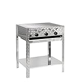 LAG Gasgrill 3-flammiger Edelstahl-Brenner 11kW Standmodell mit Grillrost, Gastrobräter Profigrill Verein