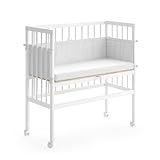 VitaliSpa Beistellbett Sophie, Weiß, 40 x 90 cm 1 Seitenschiene