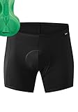 Gonso Sitivo U M, Herren Fahrradunterhose, Passt unter alle Rad-Shorts, Tights mit Sitivo Green Sitzpolster mit Poron-Elementen, Enganliegende Passform, Schwarz/Grün, Gr. 4XL