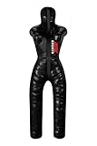 RTX MMA Judo Grappling Dummy Boxing Bag Brazilian BJJ Jiu Jitsu Standing Position Wrestling BJJ Dummy Martial Arts Boxing Box Training Dummies - Rexine - Unfilled (Black)