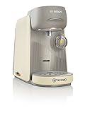 Bosch Tassimo Finesse Kapselmaschine TAS16B7 Kaffeemaschine by, 70 Getränke, intensiverer Kaffee auf Kopfdruck, Abschaltautomatik, perfekt dosiert, platzsparend, 1400 W, creme