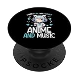 Nur ein Mädchen, das Anime und Musik liebt Japanese Chibi Teen PopSockets Klebender PopGrip