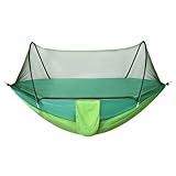 XJGQQ Hängematte Danshuang Human Hammock Outdoor Swing Outdoor Anti-Rollover Hängesessel Schlafsaal Indoor Camping Picknick Hammock(Green,L)