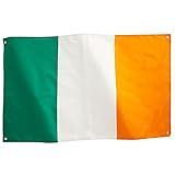 Runesol Republik Irland Nationalflagge 3x5, 91x152cm, Tricolour Banner, 4 Ösen, Messingöse In Jeder Ecke, Sechs-Nationen-Rugby, Irische Feierlichkeiten, St. Patrick's Day, Premium-Flagge, Wasserdicht