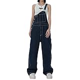 Women's Sleeveless Cargo Overalls Adjustable Straps Pockets Belted Jumpsuits Beam Foot Stretch Casual Fashion Bib Pants,Schwarz,L