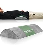 WELL B4 Ergonomisches Lendenwirbelkissen für Bett & Sofa - Lendenkissen zur Rückenstütze im Liegen - Lordosekissen für die Lendenwirbelsäule - Rücken Lendenstützkissen, Lumbar Support Pillow - GRAU