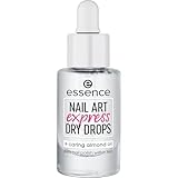 essence cosmetics nail art express dry drops, Nagellack Schnelltrockner, transparent, ohne Aceton, vegan, Mikroplastik Partikel frei (8ml)