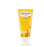 WELEDA Bio Baby Calendula Gesichtscreme - Naturkosmetik Feuchtigkeitscreme mit Mandelöl & Bienenwachs zur Pflege von trockener Haut. Natürliche Gesichtspflege Creme für Babys & Kinder (1x 50ml)