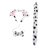 Cabilock 1 Satz Hunde-anziehset Halloween-Dalmatiner-kostüm Cosplay-Stirnband Halloween-Stirnband Hunde-Outfit Party-hundekostüm Hundestirnband Dalmatinisches Kostüm Hundekostüme Plüsch