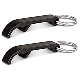 Jalohmatix Flaschenöffner Schlüsselanhänger I 2 Stück Schwarz I Aluminium Bieröffner bottle opener Anhänger Schlüssel keychain klein Öffner Familie Geschenk…