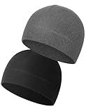 MELLIEX 2 Stück Fahrradmütze Unter Helm, Winddichte Sportmütze Laufmütze Perfekt als Warme Dünne Mütze Wintermütze Skull Cap für Herren Damen