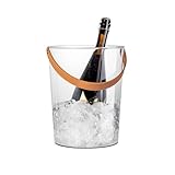 GLigeT Eiswürfeleimer für Champagner, kommerziell, kleiner Eimer mit Eisgranulat für Bar zu Hause, Eiseimer aus Acryl, Aufbewahrungseimer für Obst, Sektkühler