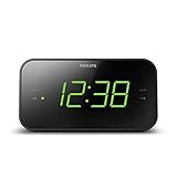 Philips Audio TAR3306 Wecker mit Radio und großem Display, Doppelalarm, Sleep Timer & Schlummerfunktion