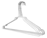 RSR Hangers Drahtbügel Kleiderbügel aus Metall 50 Stück Weiß Metallkleiderbügel Set Drahtkleiderbügel Metall Draht Hosenbügel Verzinkt Platzsparend Hochwertige Pulverbeschichtung 40 cm