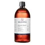 Naissance Natürliches Süßes Mandelöl (Nr. 215) 1 Liter – Vegan, Gentechnikfrei – Ideal zur Haar– und Körperpflege, für Aromatherapie und als Basisöl für Massageöle