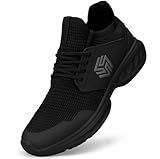 Giniros Sportschuhe Laufschuhe Turnschuhe Damen Sneaker Schuhe Running Tennis Walking Schuhe Freizeitschuhe Straßenlaufschuhe Outdoor rutschfeste Leichte Fitness Jogging Atmungsaktiv Schwarz 39 EU