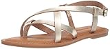Amazon Essentials Damen Freizeitsandale mit Riemchen, Gold, 38.5 EU