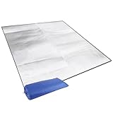 VIDETOL Alu Isomatte Schaummatten, 200 x 250 cm Isoliermatten Wärmedämmung, Faltbare Schlafmatte für Camping, Zeltmatte Bodenmatte, Wasserdicht Thermomatte für Picknick, Strand, Camping