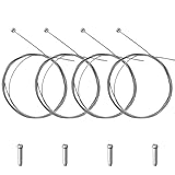 ZELHYEUU 4 Stücke Fahrrad Bremszug, Mountainbike Bremsseil Innenzug, Fahrrad Bremszug Ersatz Zubehör, Fahrrad Vorher und Nachher Bremszug Set, Wird mit 4 Stücke Mountain Fahrrad Bremse Endhülsen