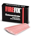 FIREFIX 2077 Ölofenanzünder l Kaminanzünder bestehend aus paraffingetränktem Löschpapier I 100 Stk. I Anzünder speziell fürs Heizen mit Öl Kaminofen