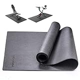 PROIRON Bodenschutzmatte Fitnessgerät, Bodenschutzmatte Fitness 5mm Dicke, Laufband Matte Schutzmatten, Matten Fitnessraum Bodenmatte Unterlegmatte für Crosstrainer - auch als Yoga Matte Grau