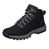 Leistungsstarke, warme Schneestiefel für jedes Wetter, bequem und Regenstiefel für Herren, modische Herrenschuhe, Outdoor-Wanderstiefel, Arbeitsstiefel, Schneestiefel, Schwarz , 38 EU