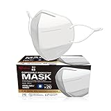 Iris Ohyama, Packung mit 20 Einweg-FFP2-Masken, Verstellbare Anti-Irritations-Ohrbügel, Nasenclip, 3 Lagen, Für klinisches medizinisches Personal - Protective Mask IDM - WeiÃŸ