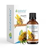 BIOHERBA Propolis Tropfen, Reiner Propolis Extrakt, Tinktur 50 ml ohne Alkohol mit Vitamin C – Stärkt Widerstandskraft, Verringert Müdigkeit, Ideal für Immunsystem, Natürlich & Rein PZN 17187037