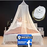 NOMOSQUI Moskitonetz Bett - Mückennetz Outdoor & Zuhause - Fliegennetz für Doppelbett & Einzelbett - Mosquito Netz Reise - Bettvorhang Mückenschutz vor Moskito, Fliegen & Insekten - Moskitoschutz