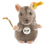 Steiff 056222 10 grau aufwartend Piff Maus, 10 cm