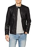 ONLY & SONS Herren Onsal Pu Noos Otw Jacke, Schwarz, M EU