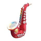 Kinder Spielzeug Kinder Saxophon/Trompete/Klarinette Simulation Instrument Musical Spielzeug Frühen Lernen Pädagogisches Spielzeug Geschenk, Saxophon Rot