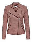 ONLY Damen ONLAVA Faux Leather Biker OTW NOOS Bikerjacke, Light Mahogany, 38