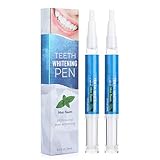 Zahnaufhellung Stift, Teeth Whitening Pen, Zahnweiss Bleaching Anwendungen, Schnelles Zähne Aufhellen Effektiv Flecken Entfernen, 2 Stück mit Minze Geschmack